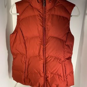 Eddie Bauer, red, premium goose down vest! Great shape, hardly worn!!